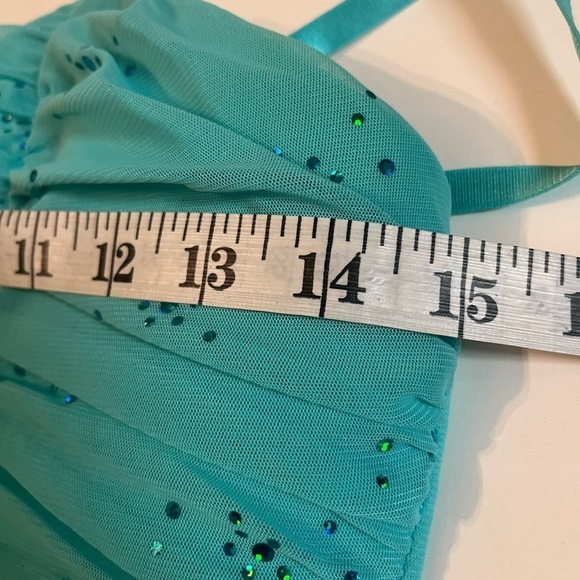 Y2k Victoria Secret Pretty Little Things Glitter Bustier Top Ruffle Hem Stretchy - Picture 7 of 9